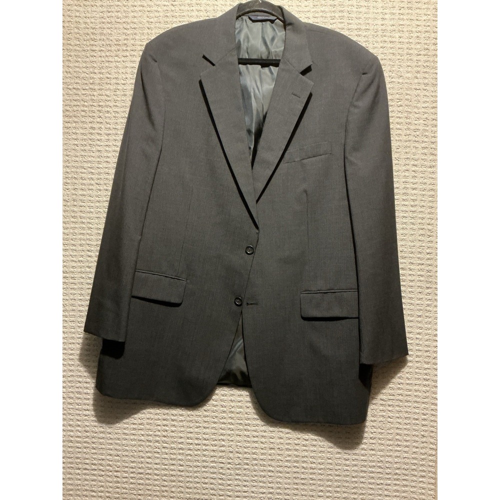 Brooks Brothers Mens Charcoal Micro Check 100% Wool Suit 46R 38x32 BrooksEase US